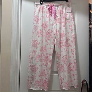 PINK Loveshackfancy Floral Pink and White pants